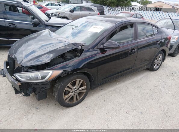 KMHD84LF0HU155892 2017 HYUNDAI ELANTRA Black Передня ліва чверть