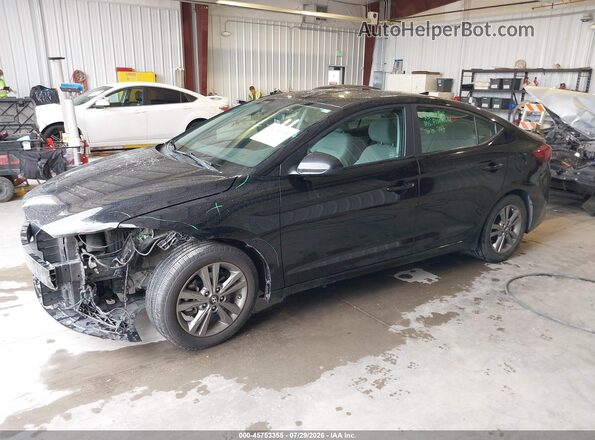 KMHD84LF0HU179805 2017 HYUNDAI ELANTRA Black Vista tres cuartos delantera izquierda