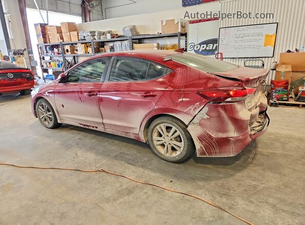 KMHD84LF0HU238593 2017 HYUNDAI ELANTRA Red Trasero izquierdo