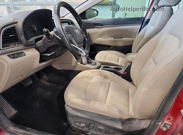 KMHD84LF0HU238593 2017 HYUNDAI ELANTRA Red Vista interior delantera