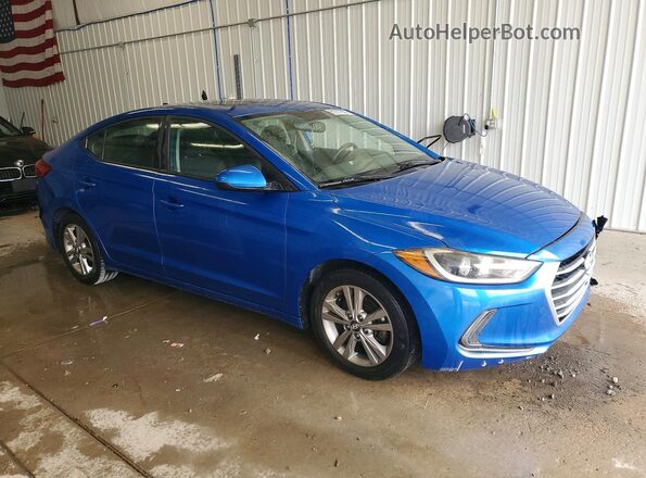 KMHD84LF0HU242918 2017 HYUNDAI ELANTRA Blue Delantero derecho