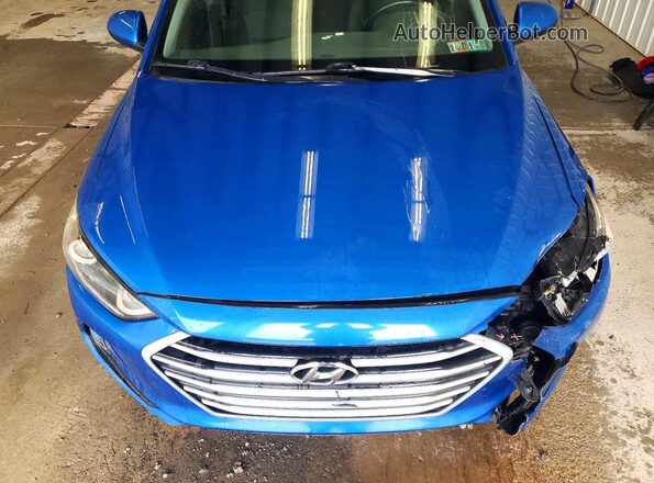 KMHD84LF0HU242918 2017 HYUNDAI ELANTRA Blue Vista interior trasera