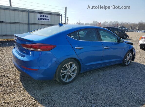 KMHD84LF0HU303829 2017 HYUNDAI ELANTRA Blue Rear right