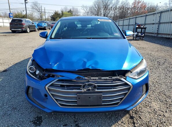 KMHD84LF0HU303829 2017 HYUNDAI ELANTRA Blue Front view
