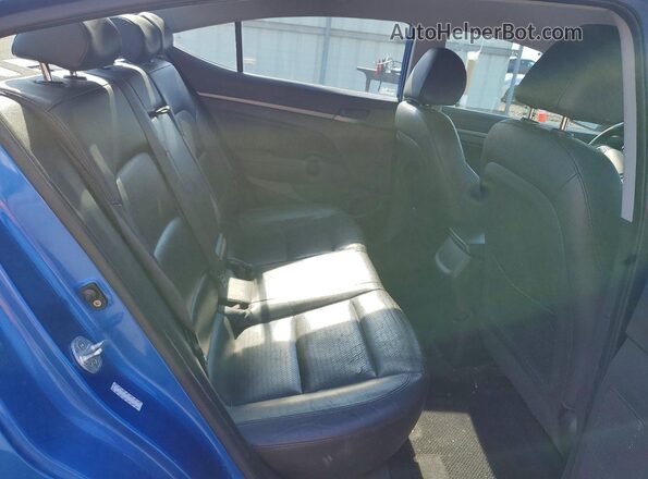 KMHD84LF0HU303829 2017 HYUNDAI ELANTRA Blue Rear seats view