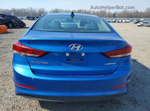 KMHD84LF0HU303829 2017 HYUNDAI ELANTRA Blue Rear view
