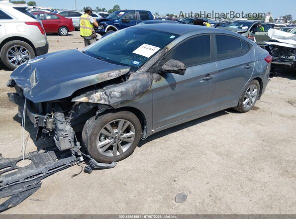 KMHD84LF0HU425168 2017 HYUNDAI ELANTRA Gray Vista tres cuartos delantera izquierda