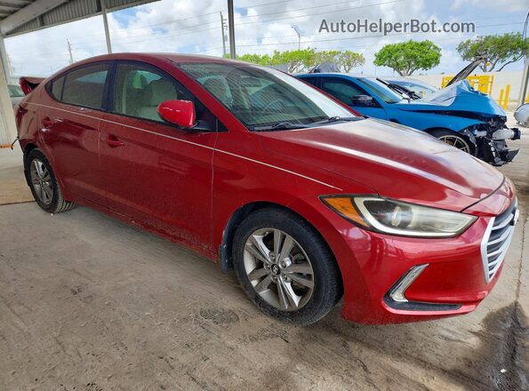 KMHD84LF0JU470021 2018 HYUNDAI ELANTRA Red Delantero derecho