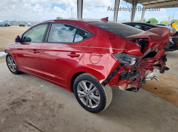 KMHD84LF0JU470021 2018 HYUNDAI ELANTRA Red Trasero izquierdo