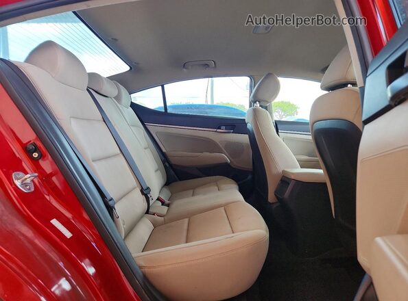 KMHD84LF0JU470021 2018 HYUNDAI ELANTRA Red Vista de los asientos traseros