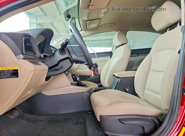 KMHD84LF0JU470021 2018 HYUNDAI ELANTRA Red Vista interior delantera