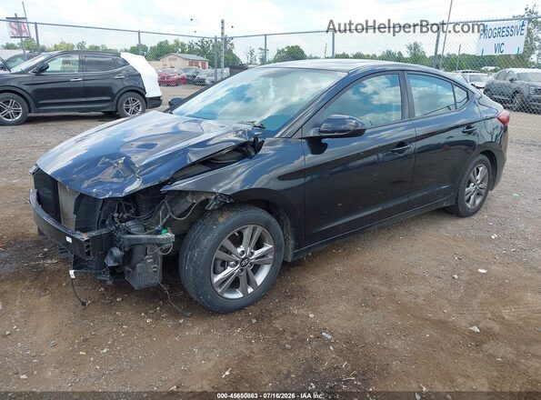 KMHD84LF0JU503079 2018 HYUNDAI ELANTRA Black Передня ліва чверть