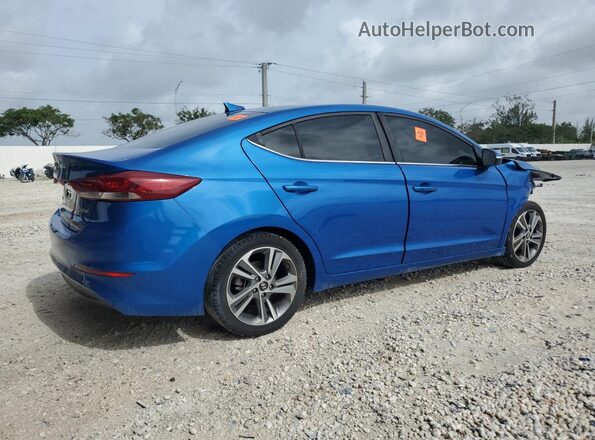 KMHD84LF0JU612447 2018 HYUNDAI ELANTRA Blue Задня права чверть