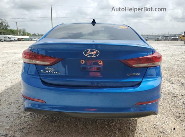 KMHD84LF0JU612447 2018 HYUNDAI ELANTRA Blue Вид ззаду