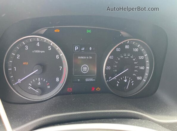 KMHD84LF0JU612447 2018 HYUNDAI ELANTRA Blue Вид щитка приладів