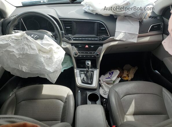 KMHD84LF0JU612447 2018 HYUNDAI ELANTRA Blue Вид панелі приладів