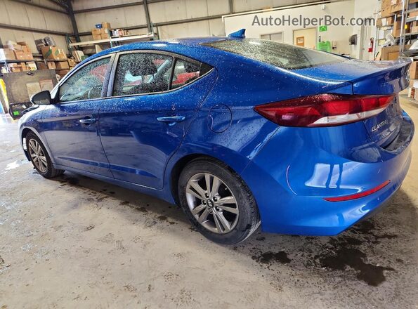 KMHD84LF0JU637106 2018 HYUNDAI ELANTRA Blue Trasero izquierdo