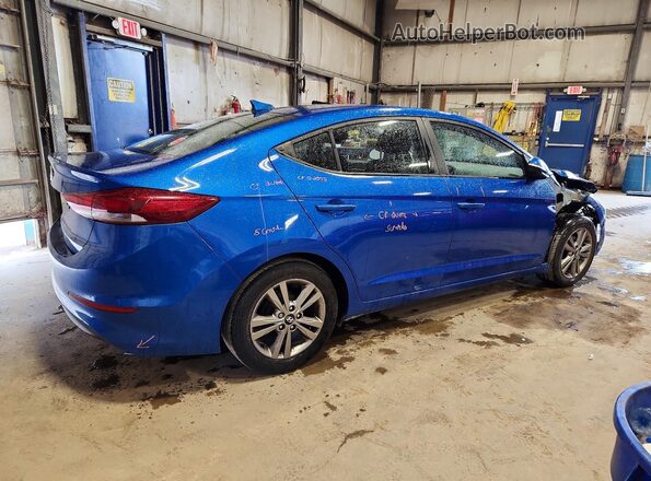 KMHD84LF0JU637106 2018 HYUNDAI ELANTRA Blue Trasero derecho
