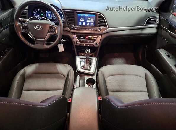 KMHD84LF0JU637106 2018 HYUNDAI ELANTRA Blue Vista del salpicadero