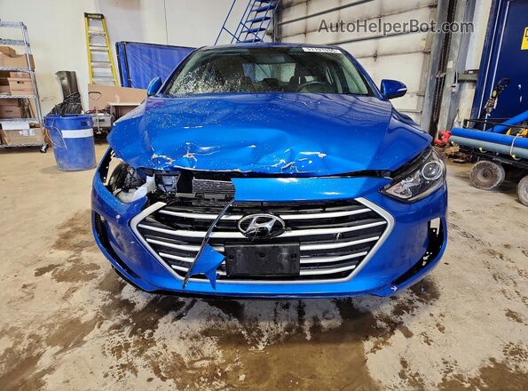 KMHD84LF0JU637106 2018 HYUNDAI ELANTRA Blue Vista frontal