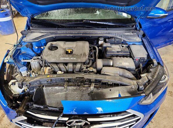 KMHD84LF0JU637106 2018 HYUNDAI ELANTRA Blue Vista interior trasera