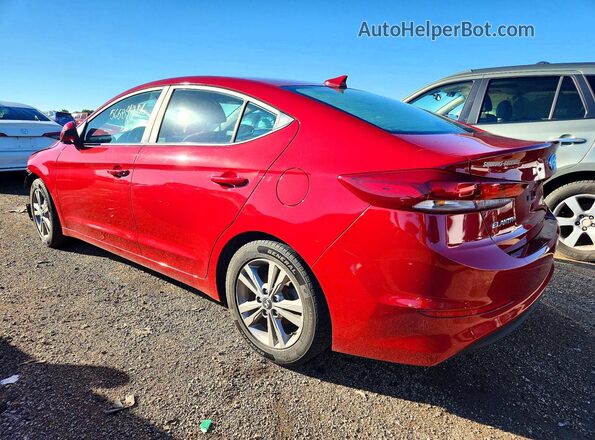 KMHD84LF0JU698181 2018 HYUNDAI ELANTRA Красный Задняя левая четверть