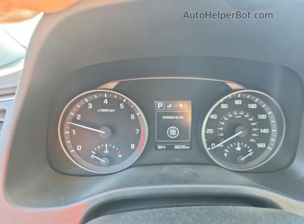KMHD84LF0JU698181 2018 HYUNDAI ELANTRA Красный Вид щитка приборов