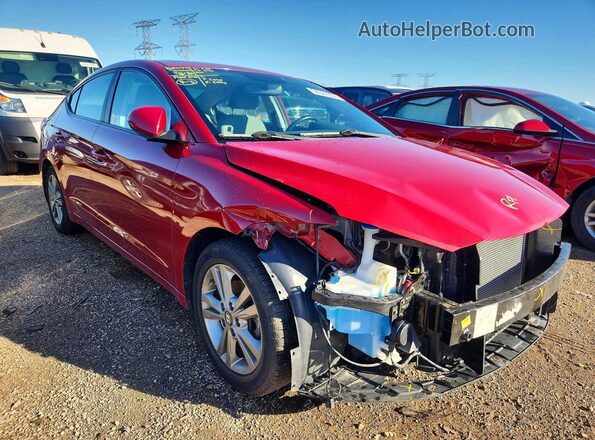 KMHD84LF0JU698181 2018 HYUNDAI ELANTRA Красный Передняя правая четверть