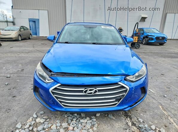 KMHD84LF0JU698312 2018 HYUNDAI ELANTRA Blue Front view