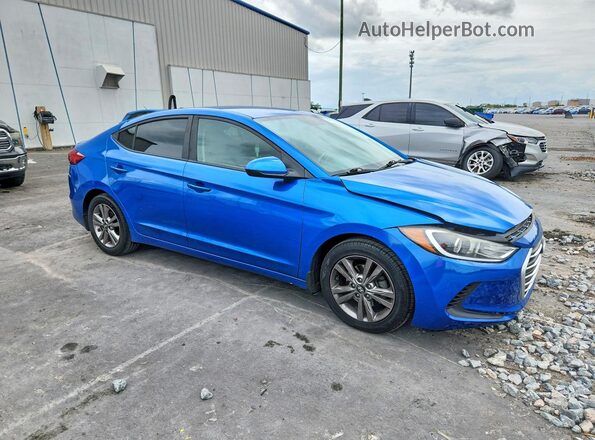 KMHD84LF0JU698312 2018 HYUNDAI ELANTRA Blue Front right
