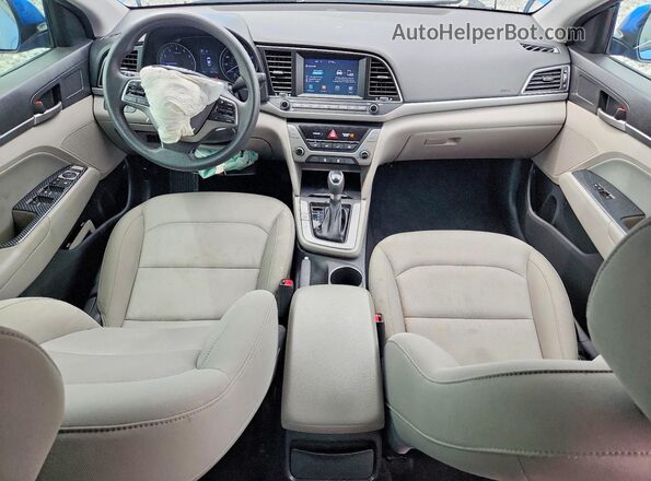 KMHD84LF0JU698312 2018 HYUNDAI ELANTRA Blue Dashboard view