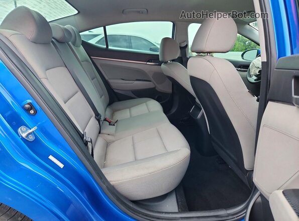 KMHD84LF0JU698312 2018 HYUNDAI ELANTRA Blue Rear seats view