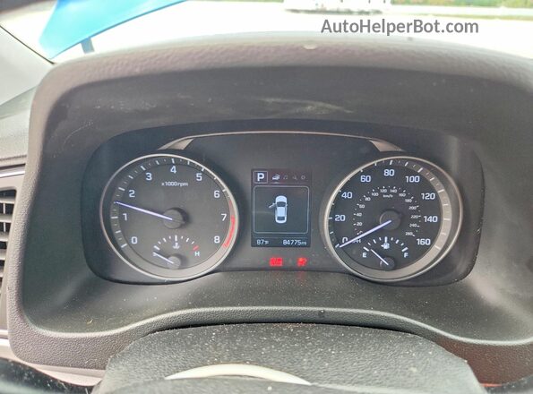 KMHD84LF0JU698312 2018 HYUNDAI ELANTRA Blue Instrument cluster view