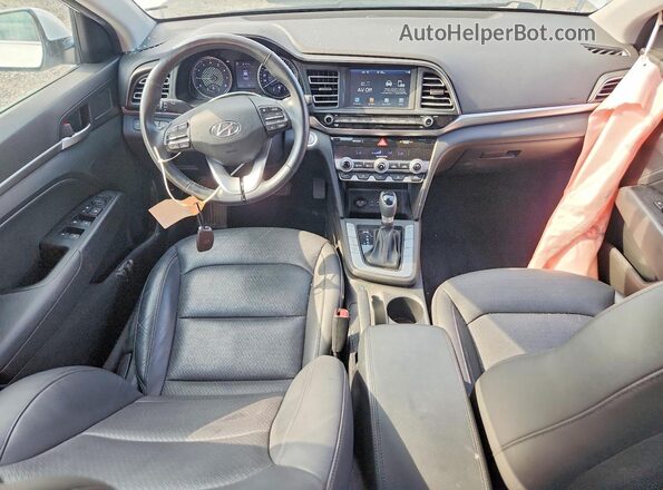 KMHD84LF0LU923055 2020 HYUNDAI ELANTRA White Առջևի վահանակի տեսք