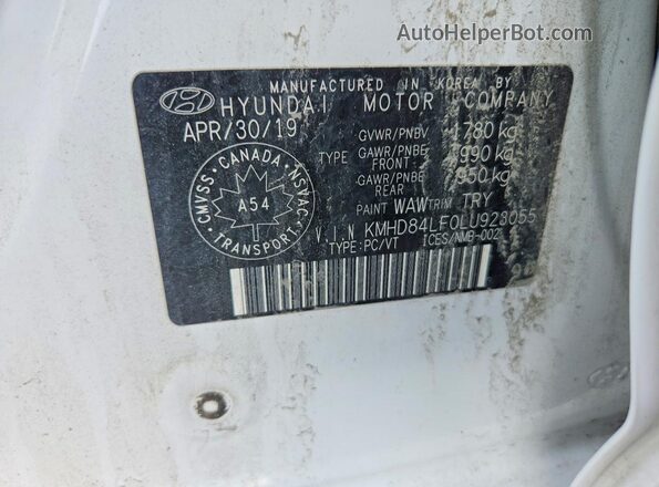 KMHD84LF0LU923055 2020 HYUNDAI ELANTRA White Շարժիչի բաժամունքի տեսք