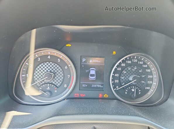 KMHD84LF0LU991095 2020 HYUNDAI ELANTRA White Vista del cuadro de instrumentos