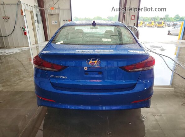 KMHD84LF1HU060628 2017 HYUNDAI ELANTRA Blue Widok z tyłu