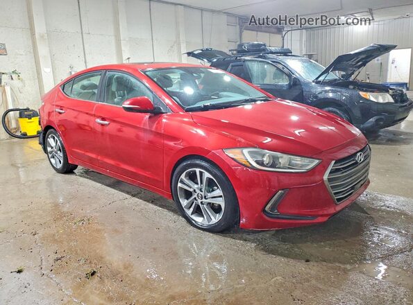 KMHD84LF1HU134923 2017 HYUNDAI ELANTRA Red წინა მარჯვენა