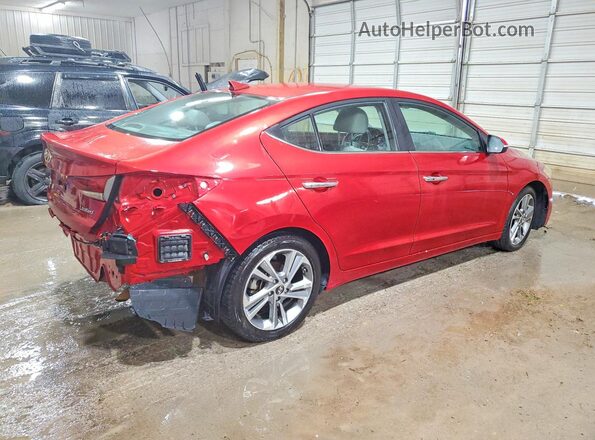 KMHD84LF1HU134923 2017 HYUNDAI ELANTRA Red უკანა მარჯვენა