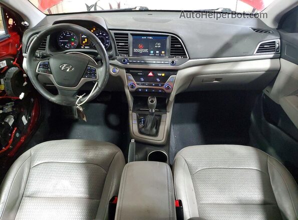 KMHD84LF1HU134923 2017 HYUNDAI ELANTRA Red წინა პანელის ხედი