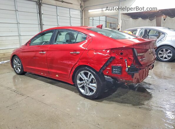 KMHD84LF1HU134923 2017 HYUNDAI ELANTRA Red უკანა მარცხენა