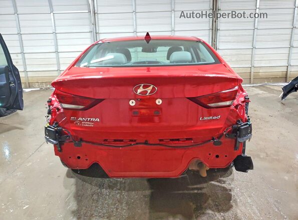 KMHD84LF1HU134923 2017 HYUNDAI ELANTRA Red უკანა ხედი
