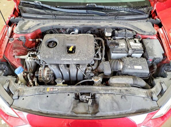 KMHD84LF1HU134923 2017 HYUNDAI ELANTRA Red უკანა სალონის ხედი