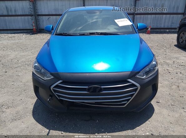 KMHD84LF1HU165489 2017 HYUNDAI ELANTRA Blue Instrument cluster view