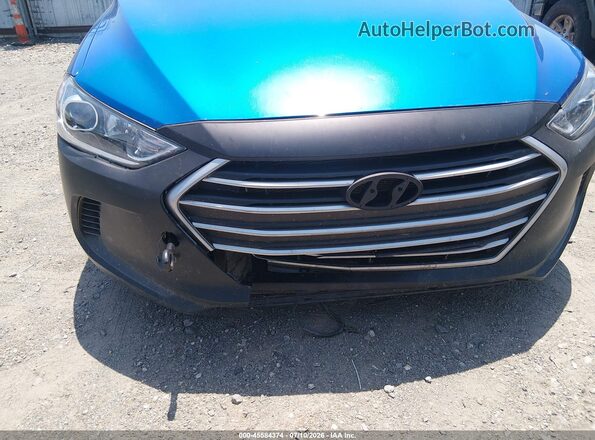 KMHD84LF1HU165489 2017 HYUNDAI ELANTRA Blue Front view