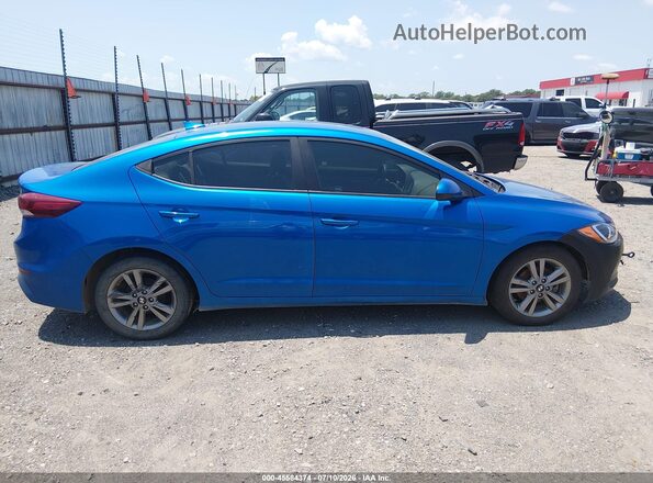 KMHD84LF1HU165489 2017 HYUNDAI ELANTRA Blue Rear interior view