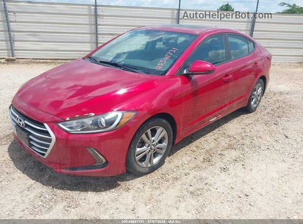 KMHD84LF1HU283400 2017 HYUNDAI ELANTRA Burgundy Առջևի ձախ երեք քառորդ տեսարան