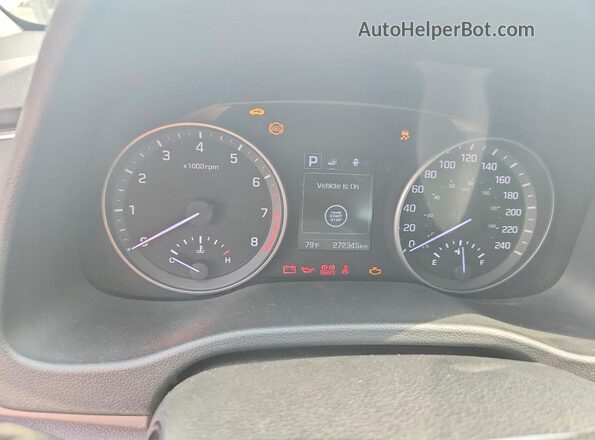 KMHD84LF1HU298544 2017 HYUNDAI ELANTRA White Instrument cluster view