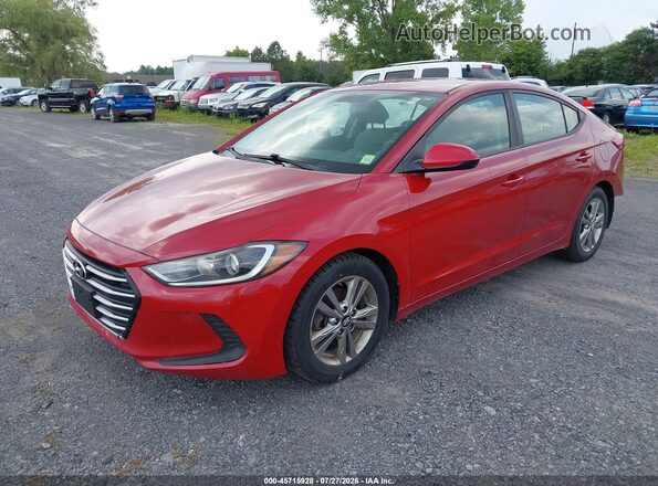 KMHD84LF1HU370553 2017 HYUNDAI ELANTRA Red წინა მარცხენა ხედი სამი მეოთხედიდან