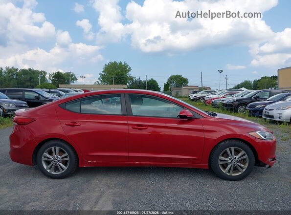 KMHD84LF1HU370553 2017 HYUNDAI ELANTRA Red უკანა სალონის ხედი